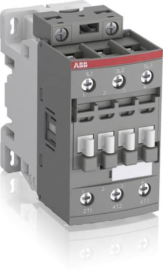 Ein dreipoliger Schaltschütz von ABB, Modell A26-30-10, geeignet für industrielle Anwendungen.