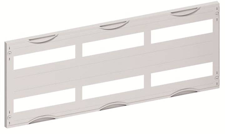 Weiße Lüftungsgitterabdeckung in rechteckiger Form mit mehreren horizontalen Schlitzen.