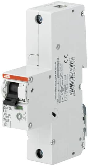ABB 2CDH781001R0607 S751DR-K63 Hauptleitungsschutzschalter 1polig
