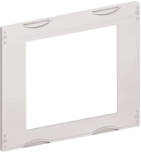 Ein quadratischer, beiger Rahmen mit abgerundeten Ecken an jeder Seite.