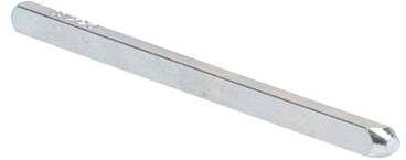 Ein sechseckiger Metallstab, möglicherweise ein Werkzeug wie ein Inbusschlüssel, liegt auf einer weißen Fläche.