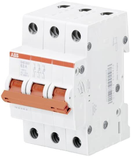 ABB Lasttrennschalter Grau 3polig 63A 3 Schließer 2CDD273111R0063