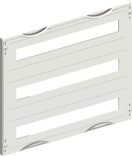 Weißes Lüftungsgitter mit horizontalen Streben und runden Ecken, zur Belüftung in Wänden oder Decken geeignet.