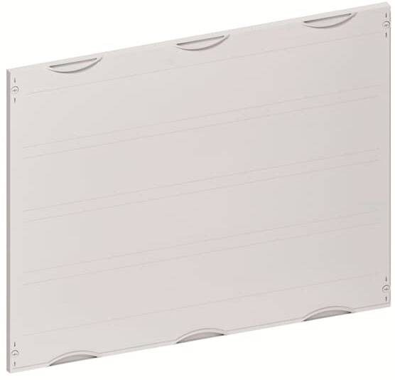 Metallplatte mit kleinen Vertiefungen an den Kanten. Sie hat ein schlichtes, minimalistisches Design ohne erkennbare Logos oder Muster.