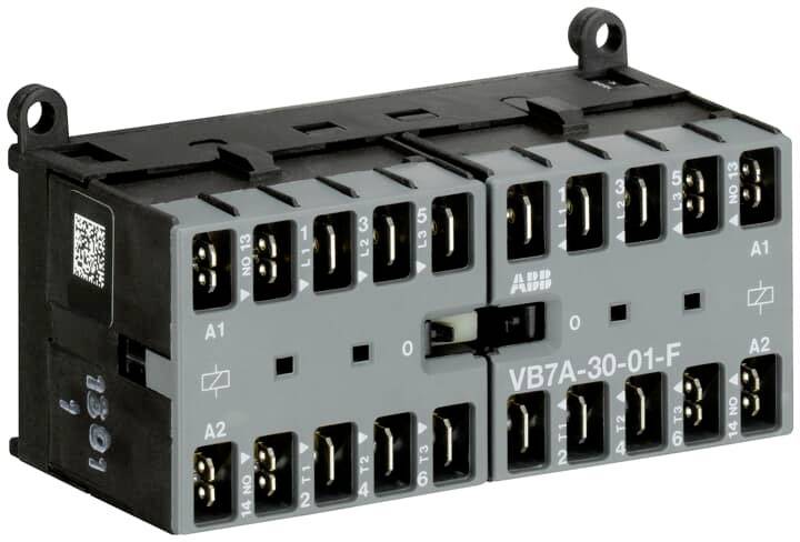 'ABB VB7A-30-01-F' Schützeinheit mit mehrere elektrische Anschlüsse, geeignet für industrielle Anwendungen.