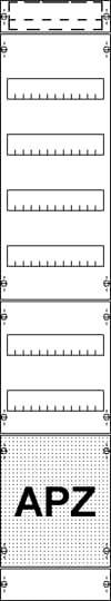 Diagramm zeigt eine längliche Anordnung von fünf Feldern, von denen das unterste mit 'APZ' beschriftet ist.