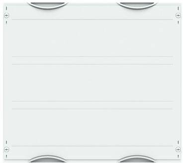 Elektrischer Verteilerkasten mit abgeschlossener Abdeckung. Kein sichtbarer Text oder andere Details erkennbar.