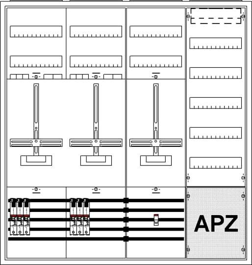 Striebel & John 2CPX035887R9999 KS246Z50 Zählerschrank Anzahl Reihen = 2 Inhalt 1St.