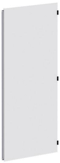 Eine große, rechteckige, graue Platte mit schwarzen Scharnieren an der Längsseite, vermutlich eine Tür oder Trennwand.