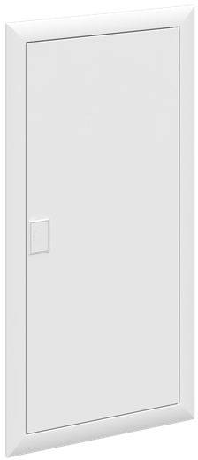 Eine weiße, rechteckige Lüftungsklappe an einer Wand, die in geschlossenem Zustand gezeigt wird.