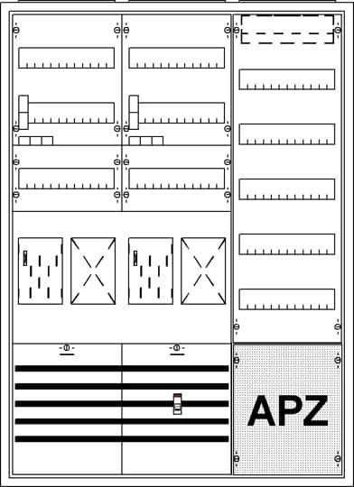Striebel & John 2CPX035904R9999 KS703Z Zählerschrank Anzahl Reihen = 3 Inhalt 1St.