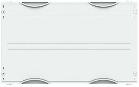 Ein rechteckiges, weißes Gehäuse mit vier abgerundeten Kanten, geeignet für den Einsatz als Unterputzverbindungsdose.