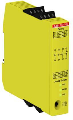 ABB Sicherheitsrelais Sentry TSR20M VAC/VDC Betriebsspannung: 85V (B x H x T) 22.5 x 120 x 120mm 1St.