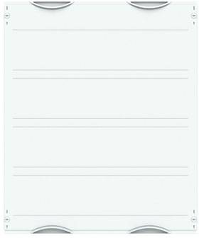 Ein rechteckiges, weißes Kunststoffgehäuse mit sichtbaren Scharnieren und Schrauben an den Ecken.