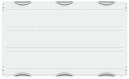 Weiße Kunststoffbox mit Deckel, rechteckig, stabil und geeignet zur Aufbewahrung.