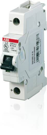 Elektrischer Leistungsschalter, Typ K16A, mit Markenlogo und technischen Spezifikationen aufgedruckt auf der Vorderseite.