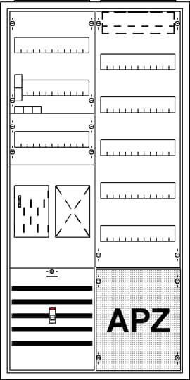 Striebel & John 2CPX035902R9999 KS701Z Zählerschrank Anzahl Reihen = 2 Inhalt 1St.