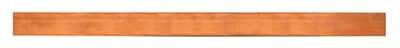 Ein breites, orangefarbenes Stoffband in horizontaler Ausrichtung auf weißem Hintergrund.