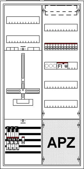 Striebel & John 2CPX035947R9999 KS229Z50K Zählerschrank Anzahl Reihen = 5 Inhalt 1St.