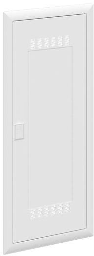 Weiße Lüftungstür für Wandinstallation mit rechteckigem, durchbrochenem Design zur Belüftung, verleiht Räumen eine moderne Optik.