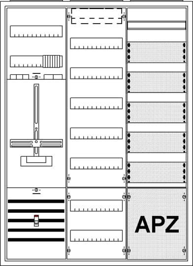 Striebel & John 2CPX035893R9999 KS303Z Zählerschrank Anzahl Reihen = 3 Inhalt 1St.