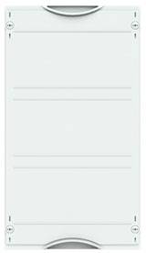 Weißer, rechteckiger Lichtschalter mit zwei grauen Wippen oben und unten, geeignet für elektrische Installationen in Innenräumen.