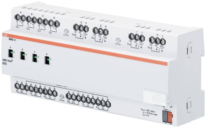 ABB KNX Binäreingang RM/S 24.2, 24-fach; zur Gebäudeautomation; ermöglicht das Steuern und Überwachen elektrischer Geräte.