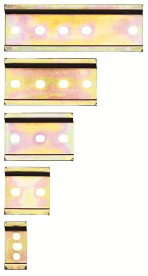 Fünf rechteckige Abschnitte, die sich in der Größe nach unten verkleinern, mit jeweils unterschiedlichen Anzahlen von leuchtenden Punkten.