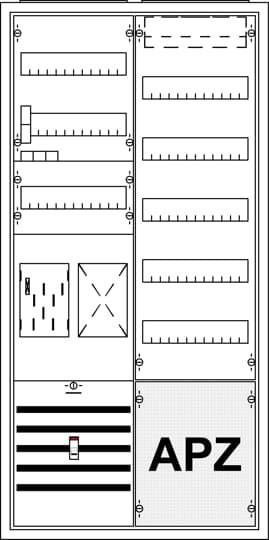 Striebel & John 2CPX035914R9999 KS782Z Zählerschrank Anzahl Reihen = 2 Inhalt 1St.