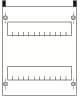 Diagramm einer elektrischen Schaltung mit zwei Widerständen in Serie, Spannungspunkte markiert, Skalen für Messungen an beiden Rändern.