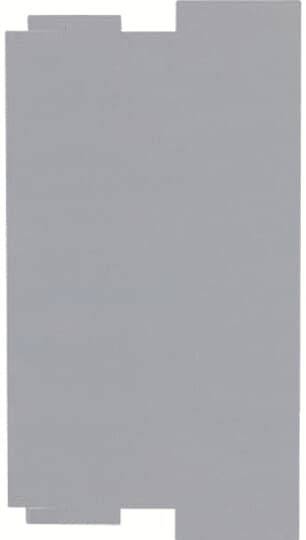 Graue rechteckige Fläche mit kleineren Auskerbungen an den Seiten.
