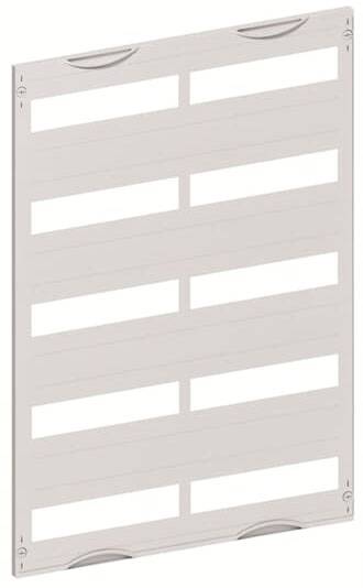 Weiße Lüftungsgitterplatte mit rechteckigen Lamellenöffnungen zur Ventilation.