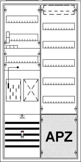 Striebel & John 2CPX035906R9999 KS711Z Zählerschrank Anzahl Reihen = 5 Inhalt 1St.