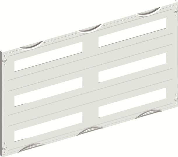 Ein weißes, rechteckiges Lüftungsgitter mit horizontalen Lamellen, montierbar an eine Wand oder Decke zur Belüftung.