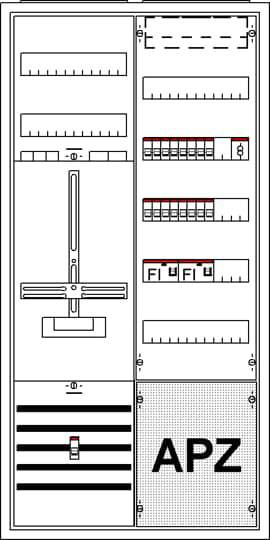 Striebel & John 2CPX035921R9999 KS215ZS Zählerschrank Inhalt 1St.