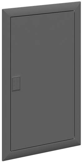 Eine geschlossene, rechteckige, graue Tür in der Wand, ohne erkennbare Details oder Beschriftungen.