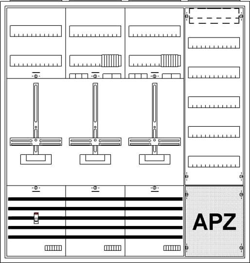 Striebel & John 2CPX035896R9999 KS306Z Zählerschrank Anzahl Reihen = 5 Inhalt 1St.