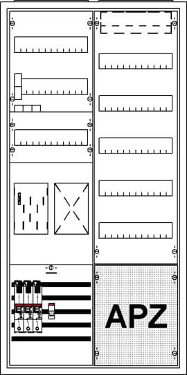 Striebel & John 2CPX035909R9999 KS729Z63 Zählerschrank Anzahl Reihen = 2 Inhalt 1St.