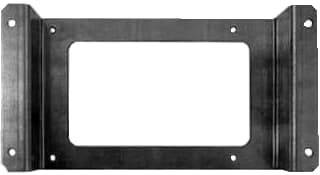 Metallrahmen mit rechteckiger Aussparung in der Mitte. Ecken und Seiten haben Bohrlöcher zur Befestigung.