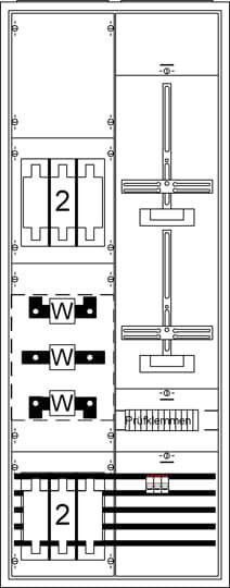 Striebel & John 2CPX032778R9999 KS4202 Zählerschrank Anzahl Reihen = 1 Inhalt 1St.