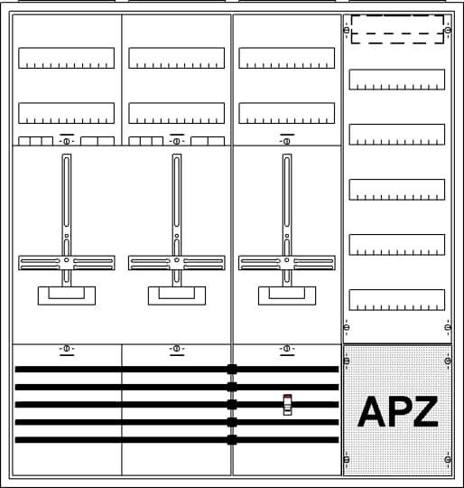 Striebel & John 2CPX035886R9999 KS246Z Zählerschrank Inhalt 1St.