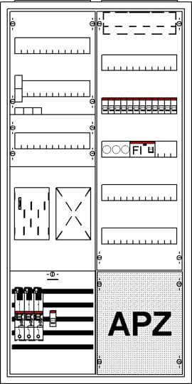 Striebel & John 2CPX035910R9999 KS729Z63K Zählerschrank Anzahl Reihen = 2 Inhalt 1St.
