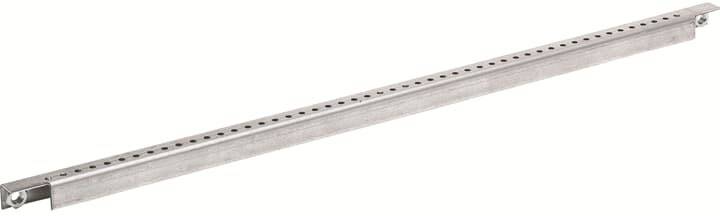 Metallschiene mit gleichmäßigen Bohrungen, oft verwendet für Regal- oder Halterungskonstruktionen.
