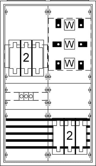 Striebel & John 2CPX032402R9999 KS402SB Verteilerschrank Anzahl Reihen = 2 Inhalt 1St.