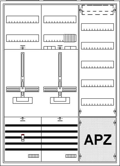 Striebel & John 2CPX035891R9999 KS300Z Zählerschrank Anzahl Reihen = 5 Inhalt 1St.