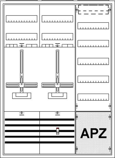 Striebel & John 2CPX035881R9999 KS222Z Zählerschrank Anzahl Reihen = 5 Inhalt 1St.