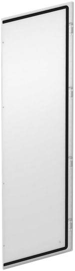 Ein schmaler, rechteckiger Spiegel mit silbernem Rahmen. Der Spiegel hat abgerundete Ecken und ist vertikal ausgerichtet.