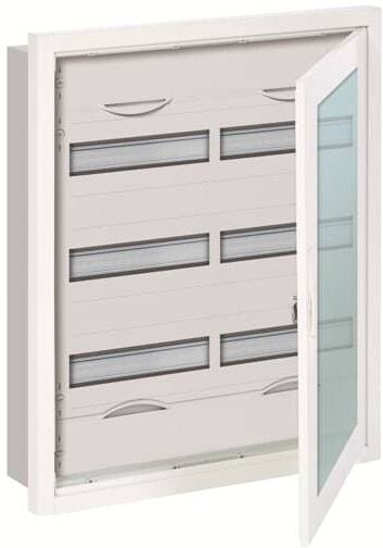 Offener Sicherungskasten mit transparentem Türchen, zeigt mehrere Sicherungen innen.