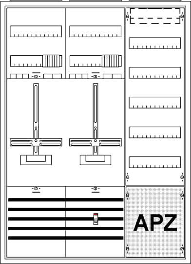 Striebel & John 2CPX035895R9999 KS305Z Zählerschrank Anzahl Reihen = 5 Inhalt 1St.