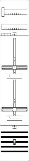 Ein vertikales Diagramm zeigt Verteilungsbalken und einen roten Mittelpunkt. Es veranschaulicht symmetrische und asymmetrische Verteilungen.